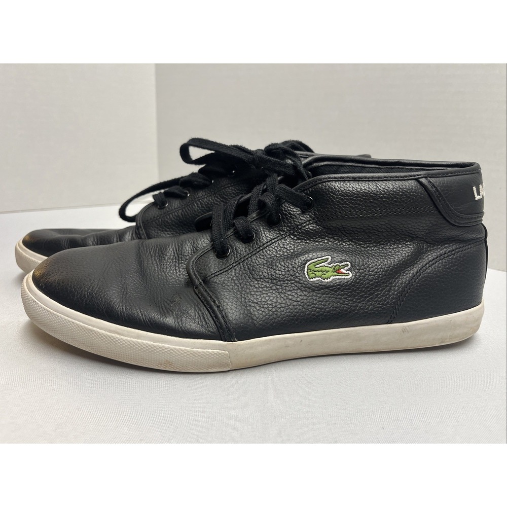 Lacoste Ampthill LCR Leather High Top Sneakers Mens size 8.5